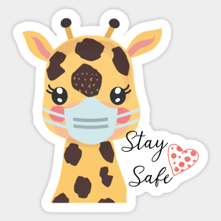 Stay Safe, Giraffe Sticker